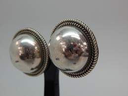 Vintage Taxco Mexican Modernist 925 Clip-On Earrings 28.5g alternative image
