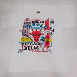 1993 Magic Johnson Chicago Bulls 3-Peat World Champions T-Shirt Sz Medium