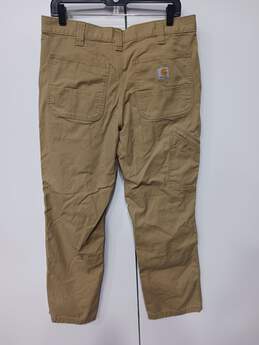 Men's Carhartt Brown Work Jeans Size 34X32 alternative image