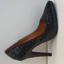 W3 by Whowhatwear Black Glitter Heels Size 6