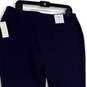 NWT Womens Blue Flat Front Stretch Pockets Straight Leg Chino Pants Size 14 image number 4