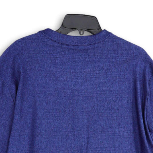 NWT Mens Blue Plaid Adicross Long Sleeve Henley Neck T-Shirt Size 2XL image number 4