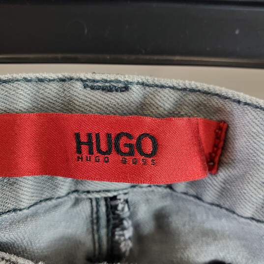 Hugo Boss Men Grey Slim Straight Jeans Sz 34 image number 3