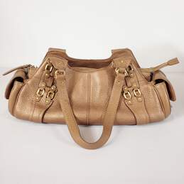 Cole Haan Metallic Brown Village Leather Shoulder Bag