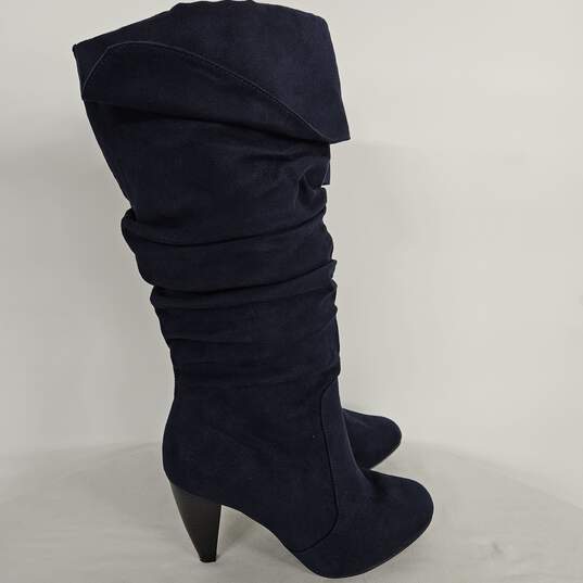 Navy Heeled Boots image number 3