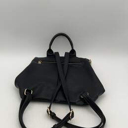 Miztique Womens Black Leather Adjustable Strap Zipper Pocket Backpack Bag Purse alternative image
