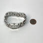 Designer Michael Kors Silver-Tone Chain Starp Square Dial Analog Wristwatch image number 2
