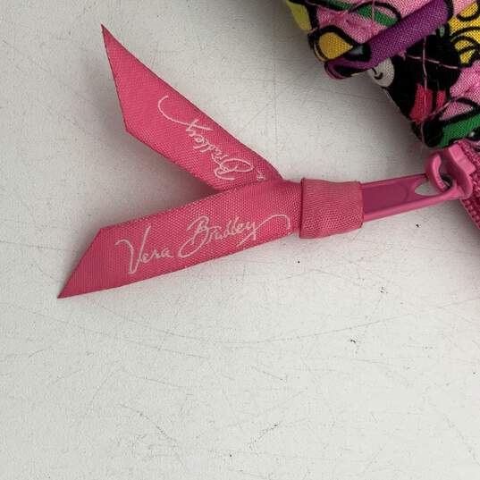 Vera Bradley Womens Pink Floral Quilted Adjustable Strap Disney Zip Backpack Bag image number 7