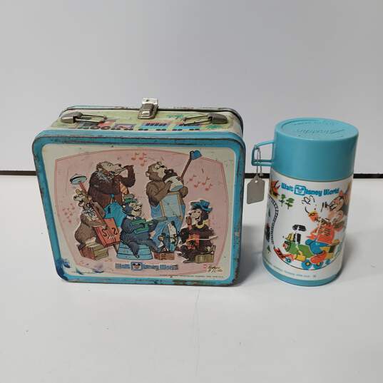 Vintage Disney Metal Lunch Box And Thermos image number 2