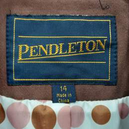 Pendleton Brown Trench Coat Women's Size 14 alternative image