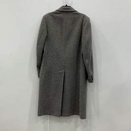 Botany 500 Womens Gray Collared Pockets Long Sleeve Button Front Overcoat alternative image