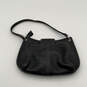 Womens Black Leather Inner Zip Pocket Single Strap Buckle Shoulder Bag image number 2