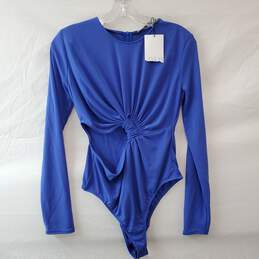 Zara Bodysuits Womens Knotted Cut Out Royal blue Size M alternative image