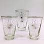 Vintage MCM Libbey Granada Atomic Starburst Barware Drinking Glasses Set of 3 image number 1