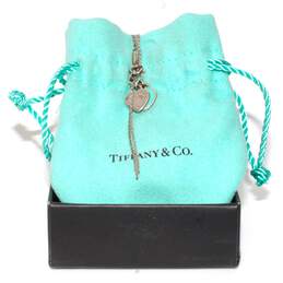 Tiffany & Co. Sterling Silver Heart Charm Pendant Necklace - 2.59g