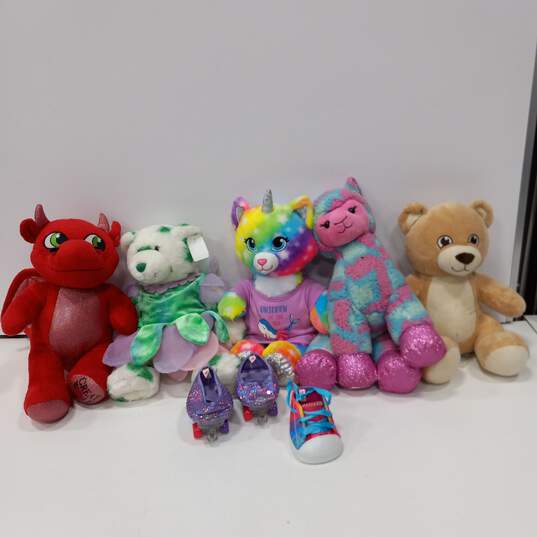 5pc Build A Bear Assorted Stuffed Plushies w/ Accessories image number 1