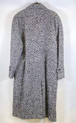 Alan Michaels Mens Black White Long Sleeve Single Breasted Overcoat Size 42 alternative image