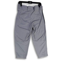 NWT Mens Gray Striped Straight Leg Baseball Ankle Pants Size Small alternative image