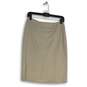 Banana Republic Womens Light Gray Back Zip Straight & Pencil Skirt Size 2 image number 1