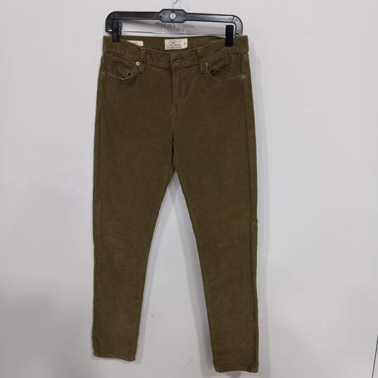 Lucky Brand Women's Brooke Skinny Green Corduroy Jeans Size 4/27 image number 1