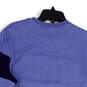 Womens Blue Black Crew Neck Long Sleeve Pullover Sweatshirt Size Medium image number 4