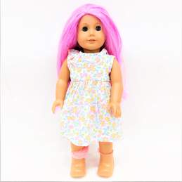 American Girl Doll W/ Pink Hair & Blue Eyes