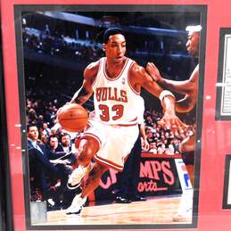 Scottie Pippen Chicago Bulls Career Highlights Wall Frame Vintage alternative image