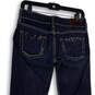 Womens Blue Denim Dark Wash Stretch Pockets Straight Leg Jeans Size 26 image number 4