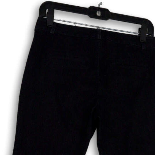 Womens Black Flat Front Slash Pockets Straight Leg Chino Pants Size 25 image number 4