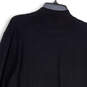 Mens Black Long Sleeve Mock Neck Ribbed Cuff Pullover Sweater Size Large image number 4