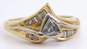 14K Yellow Gold 0.37 CTTW Diamond Abstract Ring 5.5g image number 4