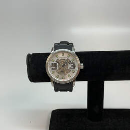 Designer Stuhrling ST-90050 Silver-Tone White Round Dial Analog Wristwatch