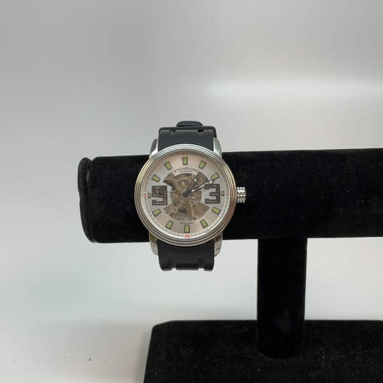 Designer Stuhrling ST-90050 Silver-Tone White Round Dial Analog Wristwatch image number 1