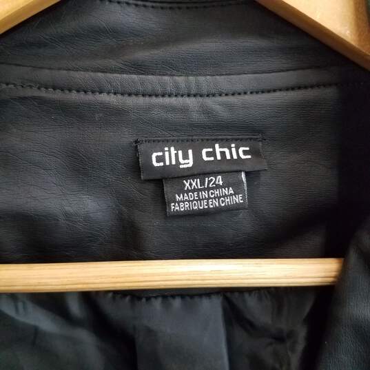 City Chic faux leather jacket women's XXL / 24 plus image number 3