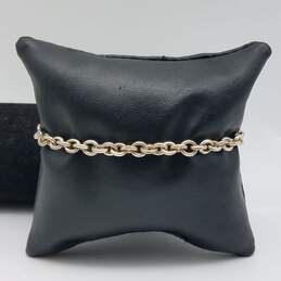 Sterling Silver Rolo Chain Link 9" Bracelet 27g