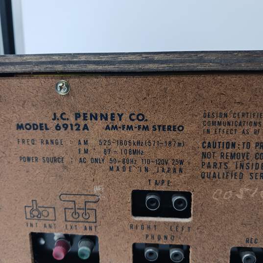 Vintage Retro 1973 Jcpenney Penncrest Model 6912a Stereo Receiver& Speaker image number 4