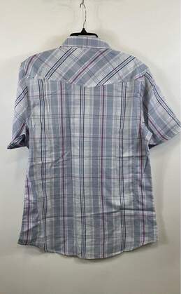 NWT BKE Mens Multicolor Plaid Athletic Fit Short Sleeve Button-Up Shirt Size M alternative image