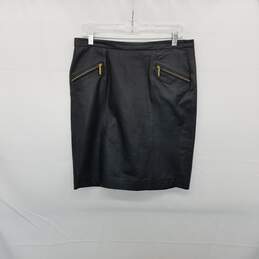MICHAEL Michael Kors Black Sheep Skin Skirt WM Size 8