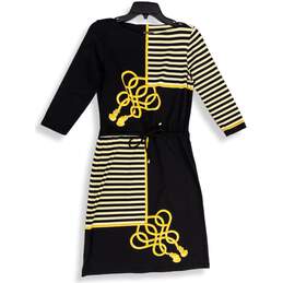 J. McLaughlin Womens Multicolor Striped Round Neck A-Line Dress Size XS