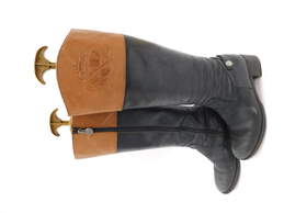 Franco Sarto Women's Black/Brown Leather Chipper Boots  Size 6.5 alternative image