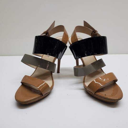 KORS Michael Kors Womens Tri-color Patent Leather Heel Sandals Sz 7 image number 2