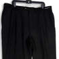 NWT Mens Black Pleated Traditional Fit Straight Leg Dress Pants Size 42R image number 3