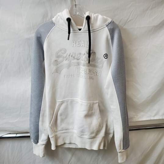 Women's White Superdry Pullover Hoodie Size M image number 1