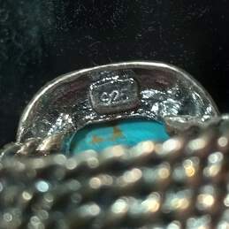 Sterling Silver Rings Size 5.50, 7.50, 7.75 With Blue Accents - 21.5g alternative image