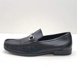 Sandrino Enrico Black Leather Horsebit Loafers Shoes Men's Size 8.5 D