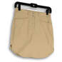 Womens Tan Regular Fit Stretch Flat Front Pockets Short Skort Skirt Size 0 image number 1