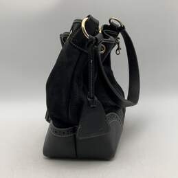 Dooney & Bourke Womens Black Leather Drawstring Inner Pocket Bucket Bag Purse alternative image
