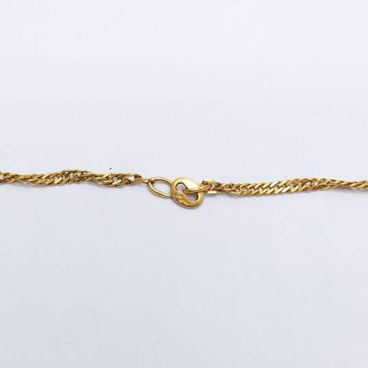 21K Gold 2mm Chain Necklace 6.6g DAMAGED image number 4