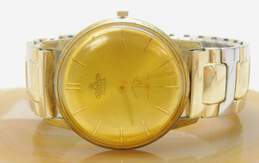 Vintage Cornavin Goldtone Geneve Swiss 17 Jewels Antimagnetic Stainless Steel Mens Watch 46.8g