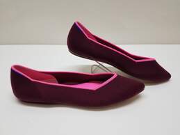 Rothy's The Point Burgundy Wool Blend Textile Ballet Flat Women’s US 9.5
